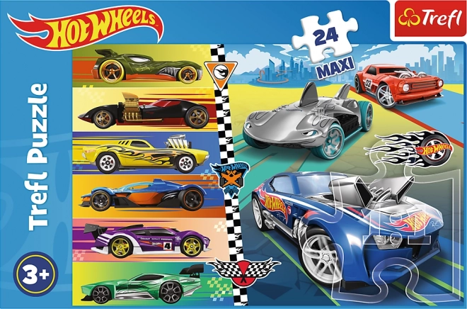 Puzzle 24 Maxi Hot Wheels Rychlá Auta