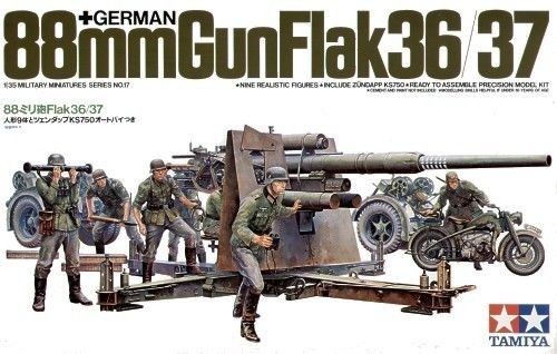 Německé 88mm dělo Flak 36.37