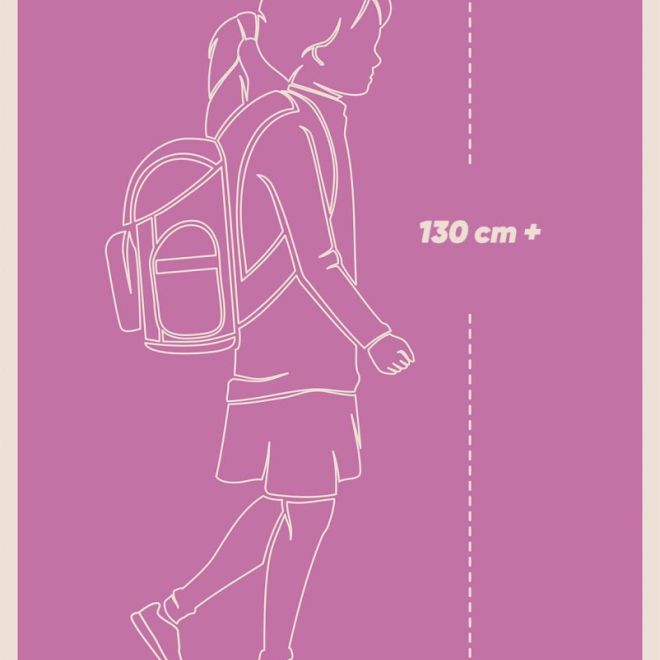 BAAGL Školní batoh Skate Pink Stripes