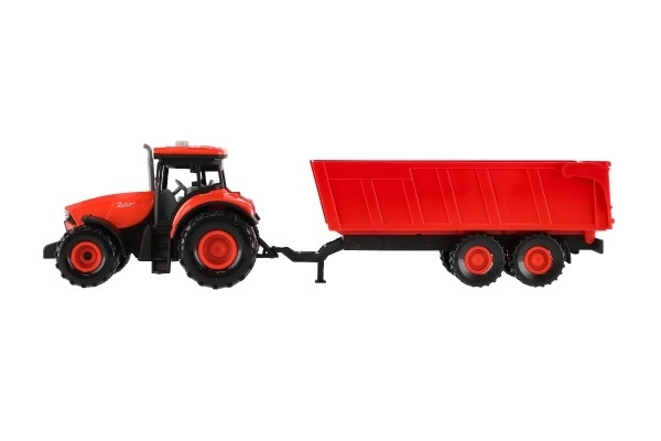 Červený traktor Zetor s valníkem se zvukovými a světelnými efekty - 36 cm