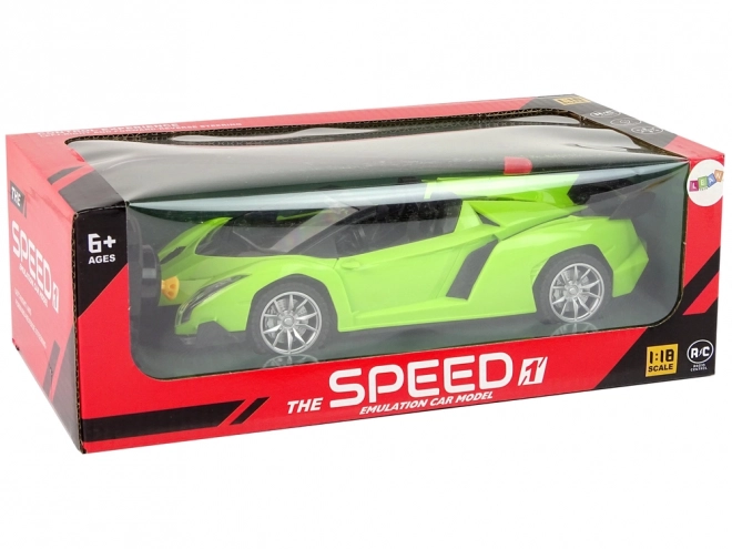 Dálkově ovládané sportovní auto R/C 1:18 zelené