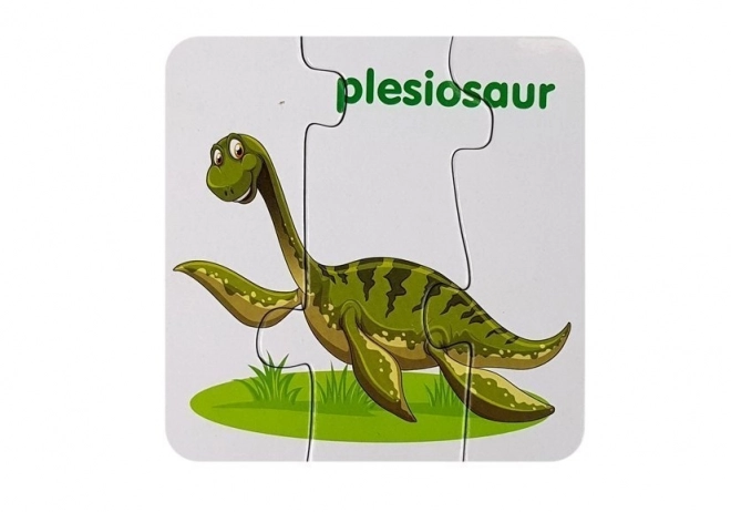 Vzdělávací puzzle Dinosauři Angličtina 10 Spojení