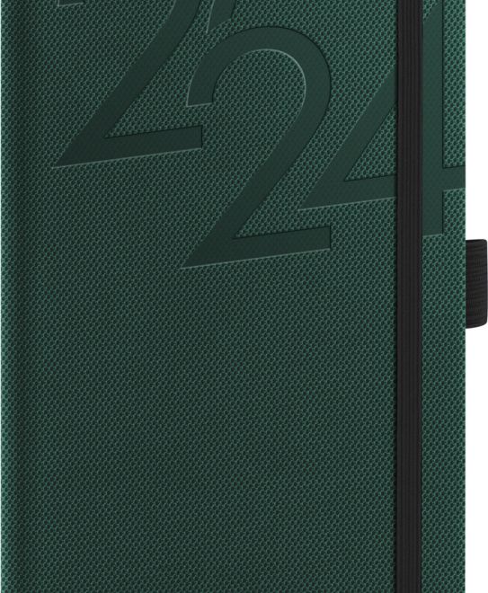 Kapesní diář Ajax 2024, zelený, 9 × 15,5 cm