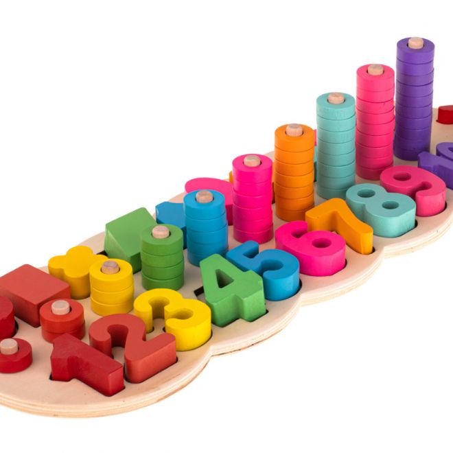 Dřevěná vkládačka čísel Montessori