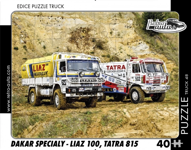 Retro auta puzzle kamiony Dakar speciály LIAZ TATRA