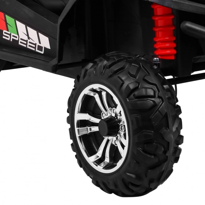 Grand Buggy Strong Lift pro děti Červená + pohon 4x4 + dálkové ovládání + nosič zavazadel + rádio MP3 + LED dioda