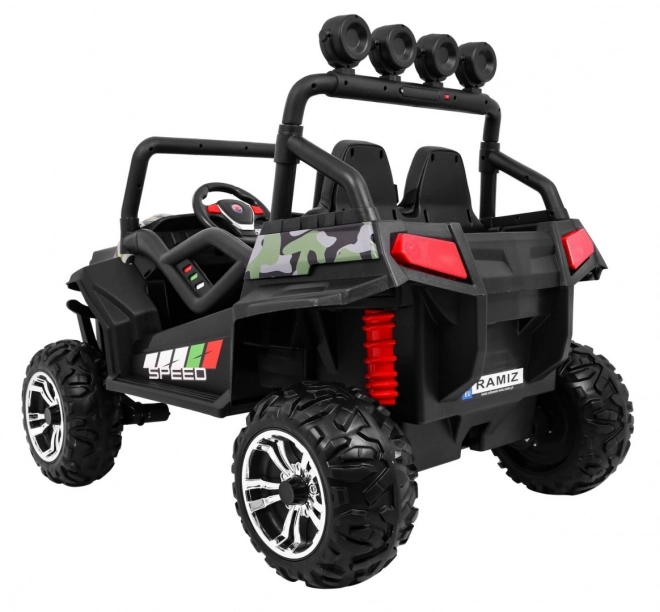 Dětské terénní vozítko Grand Buggy 4x4 s kamufláží, LED svícením a rádiem MP3