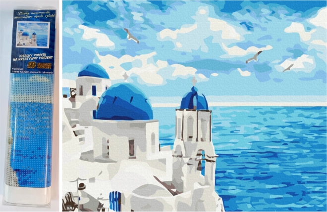 NORIMPEX Diamantové malování Mraky nad Santorini 30x40cm