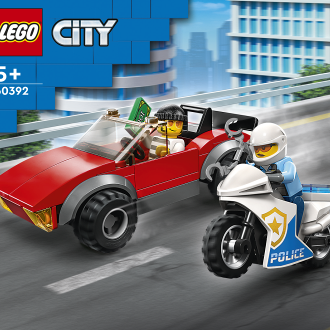 LEGO® City 60392 Honička auta s policejní motorkou