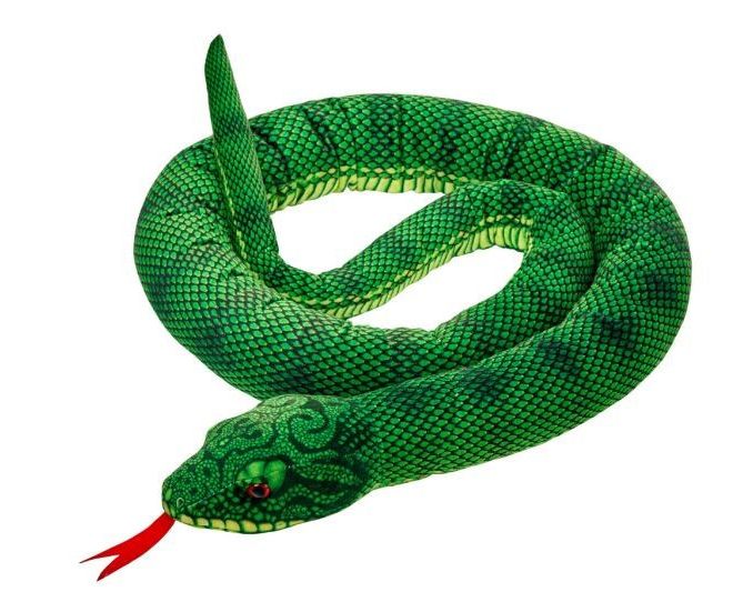 Beppe plyšový had zelený 180 cm