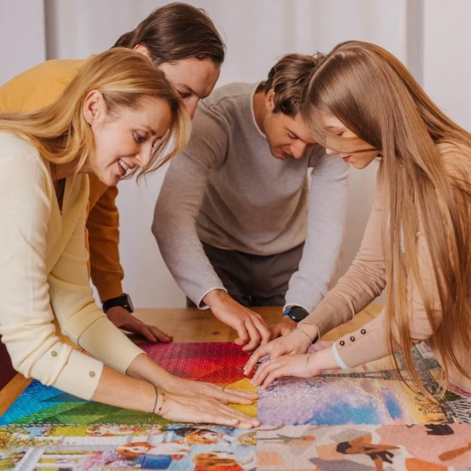 Puzzle TREFL Romantický západ slunce: Vernazza, Ligurie, Itálie 1500 dílků