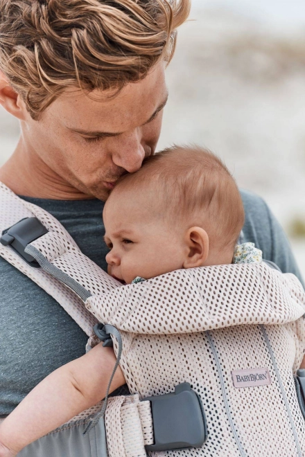 Nosítko BABYBJORN ONE AIR 3D MESH, Antracit/Leopard – Vybledlá růžová