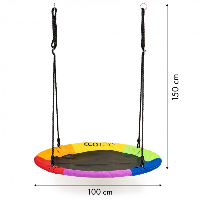 Zahradní houpačka Čapí hnízdo 100cm ECOTOYS Multicolor