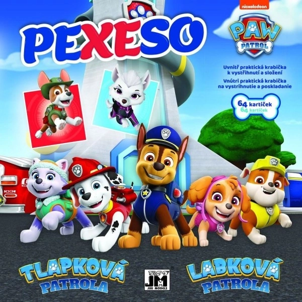 Pexeso v sešitu 64ks Tlapková patrola/Paw Patrol 21,5x21,5cm