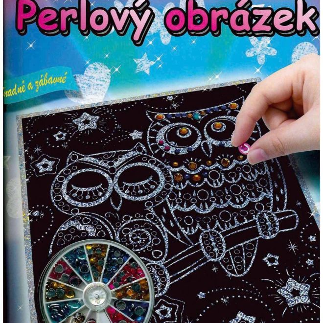 Perlový obrázek se zvířátky 20 x 25 cm – Sovičky
