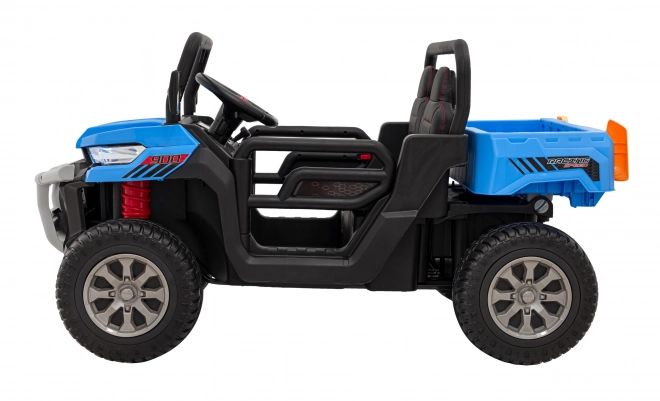 Dětské autíčko Pick-Up Speed 900 Blue + pohon 4x4 + pohyblivá naběračka + nosič zavazadel + dálkové ovládání + lopata + LED audio