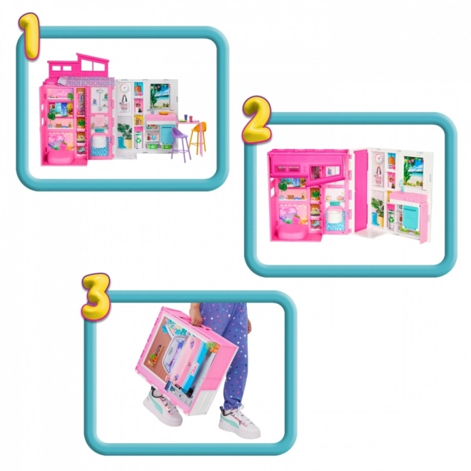 Útulný domeček pro panenky Barbie s příslušenstvím
