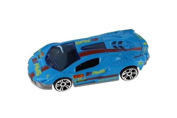 Auto sportovní 6ks kov/plast 8cm na volný chod v krabičce 10,5x27,5x4cm