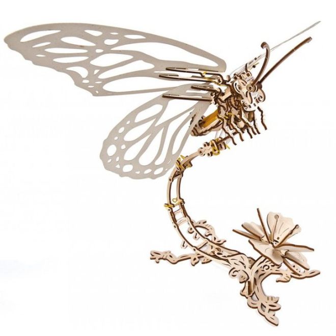 Ugears 3D puzzle - Motýl s květinou 168 dílků