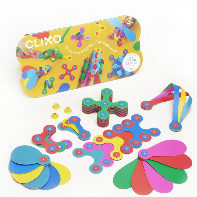Duhové magnetické puzzle Clixo, 42 dílků
