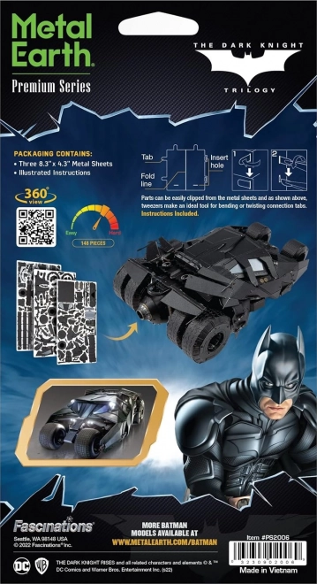 METAL EARTH 3D puzzle Premium Series: Batman, Tumbler