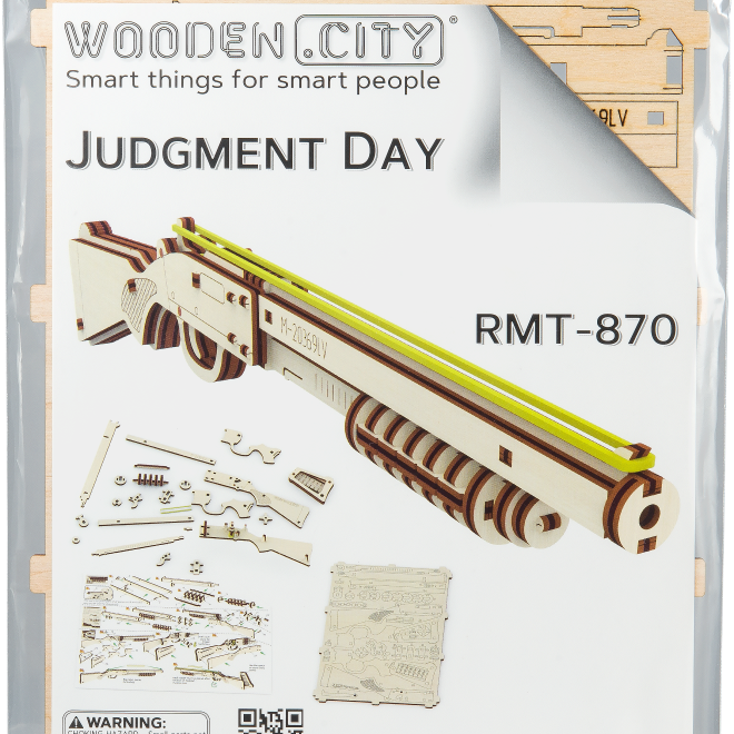 WOODEN CITY 3D puzzle Puška Judgment Day RMT-870, 42 dílů