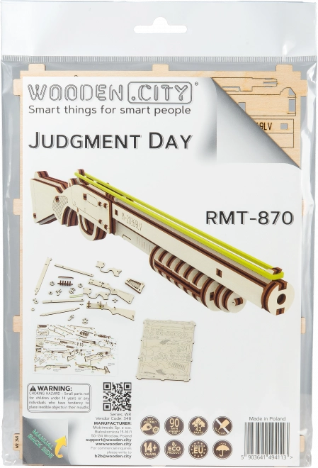 WOODEN CITY 3D puzzle Puška Judgment Day RMT-870, 42 dílů