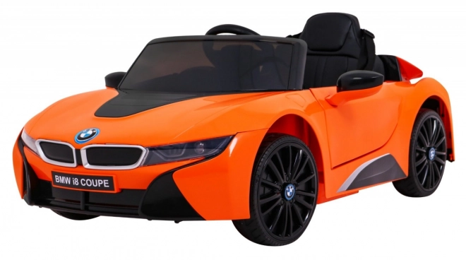 BMW I8 Lift Battery Car Orange + Dálkové ovládání + Pomalý start + 3-Pkt pásy + MP3 USB + LED dioda