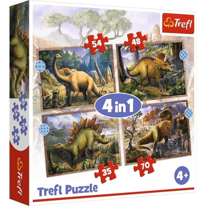 Poutavé dinosaury puzzle 4v1