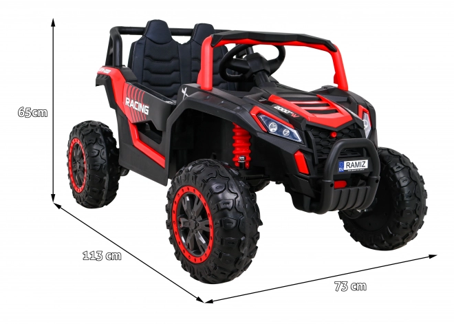 Buggy UTV 2000M Závodní auto na baterie Červené + MP3 zvuky Světla + dálkové ovládání + pomalý start