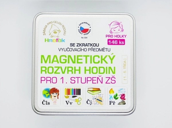 Rozvrh hodin pro 1.stupeň pro holky