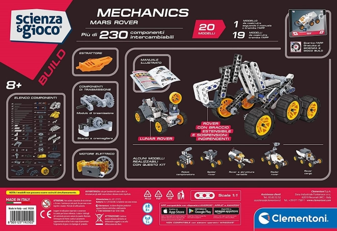 CLEMENTONI Science&Play Mechanická laboratoř NASA Vozítko Mars