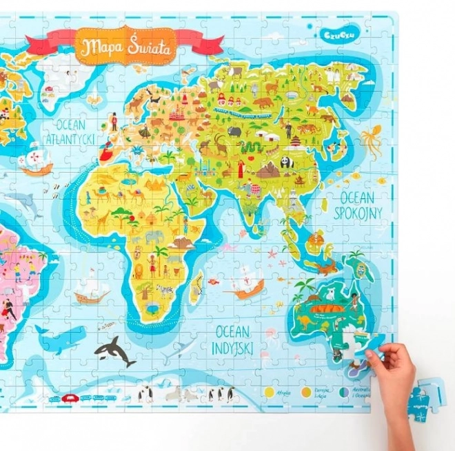 Puzzle Mapa světa 300 prvků