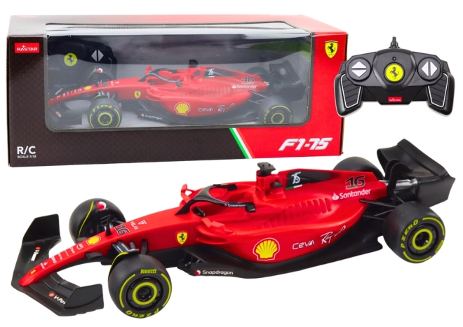 Dálkové ovládání 1:18 RC závodní vůz Ferrari F1-75 červený