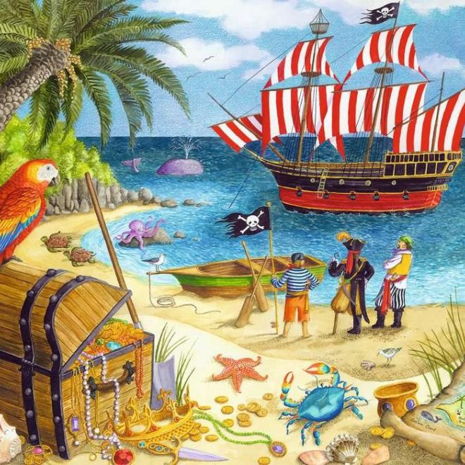 RAVENSBURGER Puzzle Piráti a mořské víly 2x24 dílků
