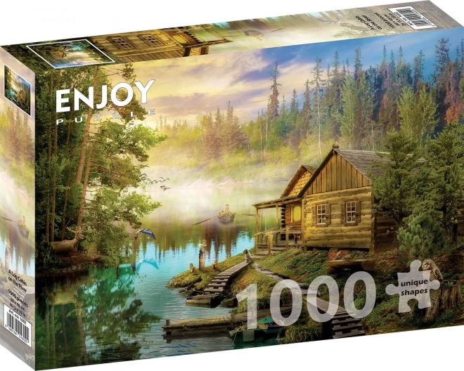 Enjoy puzzle Srub u řeky 1000 dílků