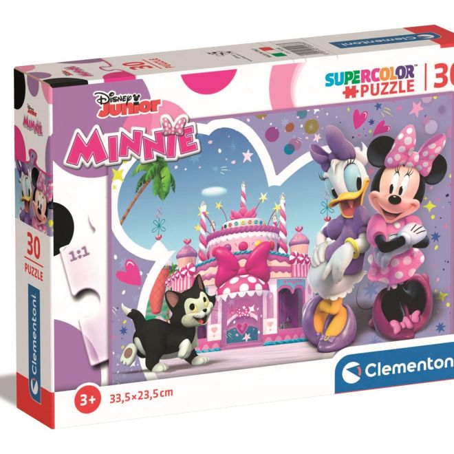 CLEMENTONI Puzzle Myška Minnie: Dort k narozeninám 30 dílků
