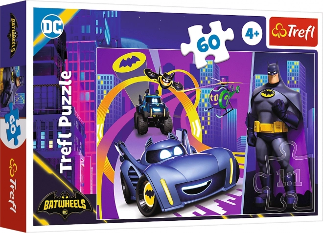 TREFL Puzzle Batman a Batwheels 60 dílků