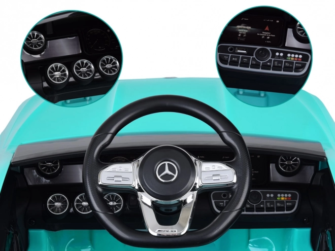 Dětské elektrické auto Mercedes AMG CLA 45s s houpacím efektem – modrá