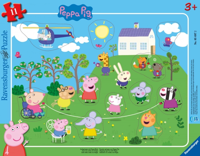 RAVENSBURGER Vkládačka Prasátko Peppa 11 dílků