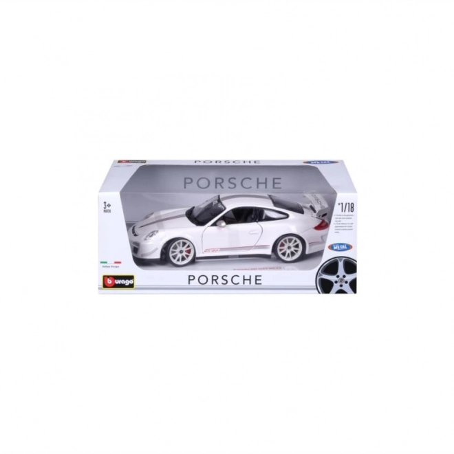 Kovové autíčko Porsche 911 GT3 RS bílé měřítko 1:18