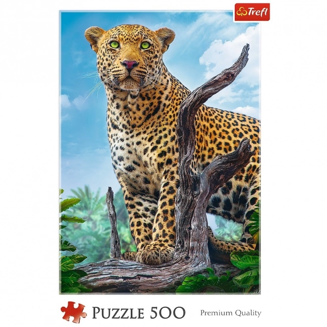 Puzzle Divoký Leopard 500 dílků 34x48cm v krabici 40x27x4,5cm