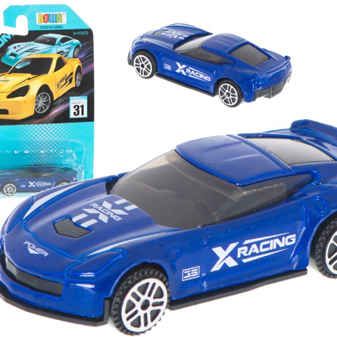 Kovový model závodního auta - modrá