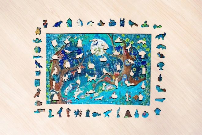 RAVENSBURGER Dřevěné puzzle Kouzelný les 500 dílků