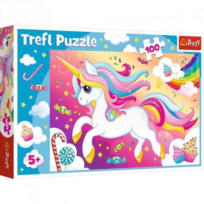 TREFL Puzzle Sladký jednorožec 100 dílků