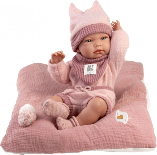 Realistická panenka miminko New Born Holčička s celovinylovým tělem 40 cm