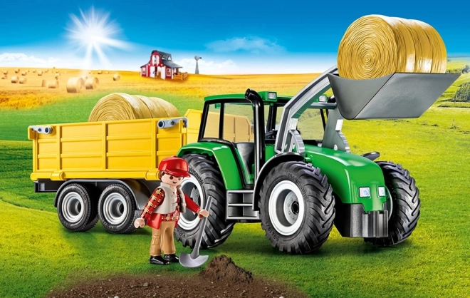 Sada figurek země 9317 Traktor s přívěsem