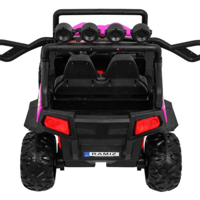 Dětská terénní buggy Grand Lift růžová + pohon 4x4 + dálkové ovládání + nosič zavazadel + rádio MP3 + LED dioda