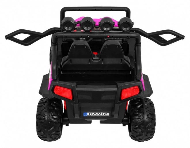 Dětská terénní buggy Grand Lift růžová + pohon 4x4 + dálkové ovládání + nosič zavazadel + rádio MP3 + LED dioda