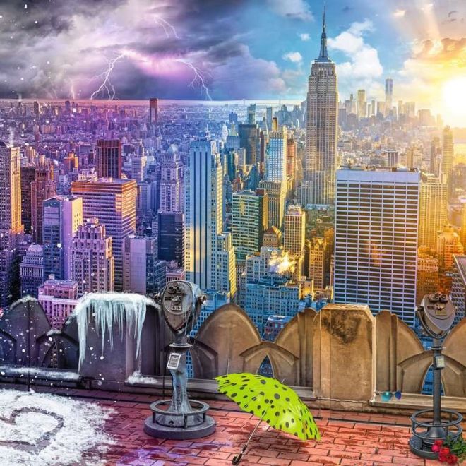 Puzzle 1500 prvků New York v létě a v zimě